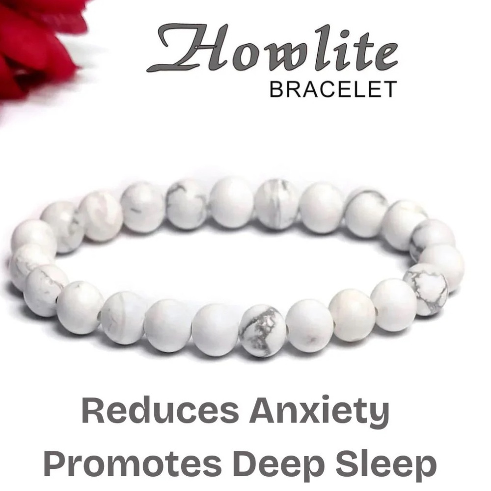 New howlite healing White Beaded Bracelet